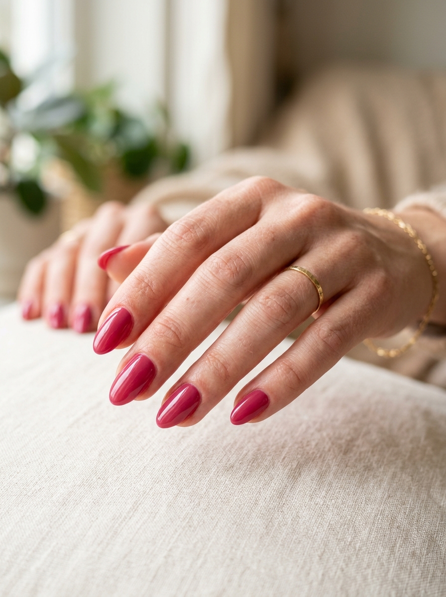 Raspberry Pink Nagel Farbe